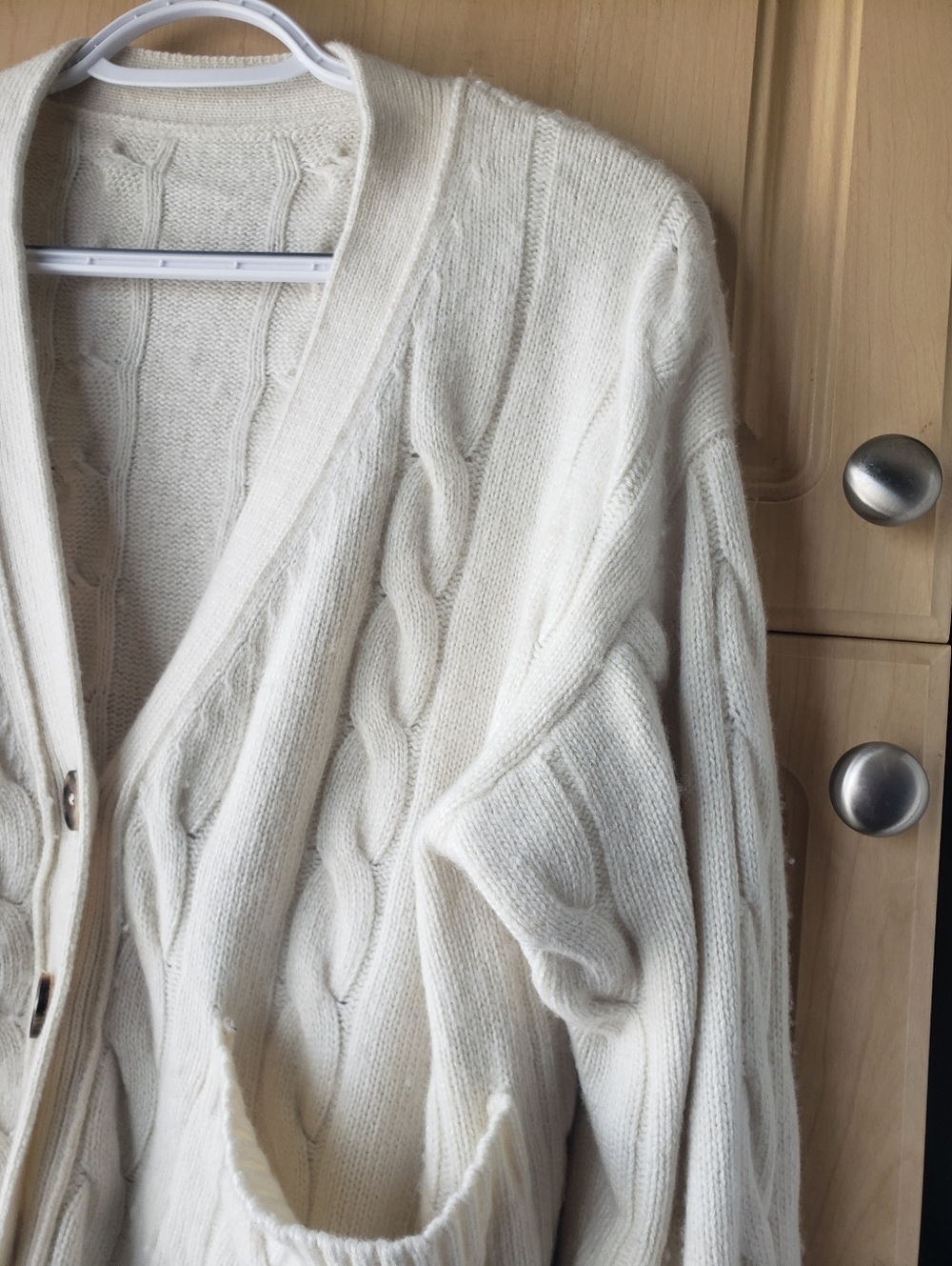 Ralph Lauren Wool Cashmere Blend Cable Knit Knit Button Cardigan - Picture 4 of 9